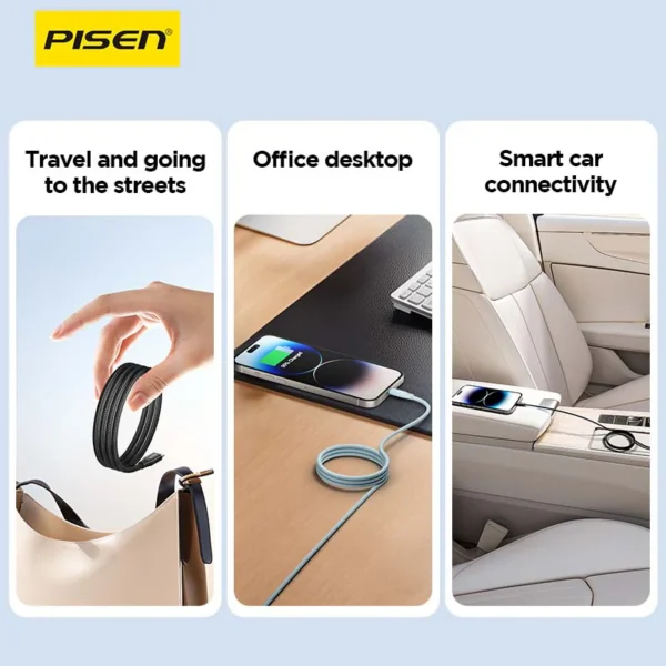 PISEN QUICK Platinum USB-C to USB-C Cable CC-PD12-1000 - Image 4
