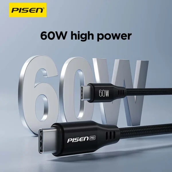 PISEN QUICK Platinum USB-C to USB-C Cable CC-PD12-1000 - Image 6