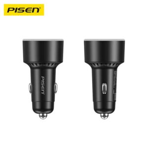 PISEN 60W Multi-port Fast Charging Car Charger 2C1A (TP-C79/Black)+ Type-C Cable