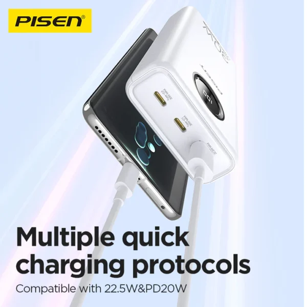 PISEN Power Cube 30W 20000mah Power Bank TS-D337 - Image 3