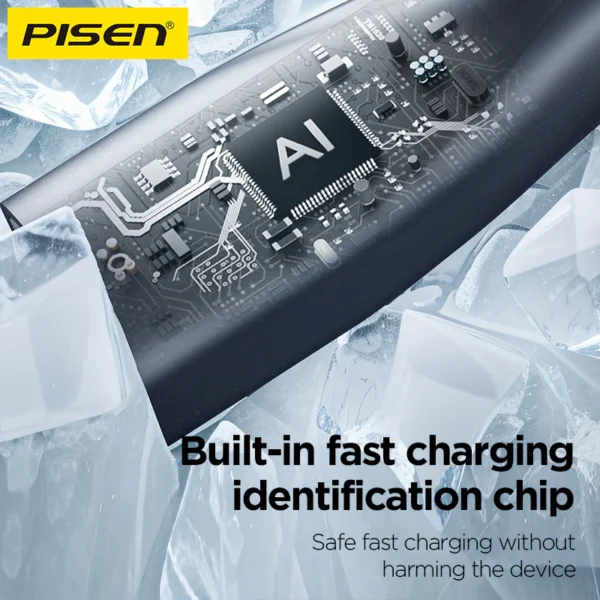 PISEN two-to-three braided data charging cable 1.2m AP-FC15-1200 - Image 4