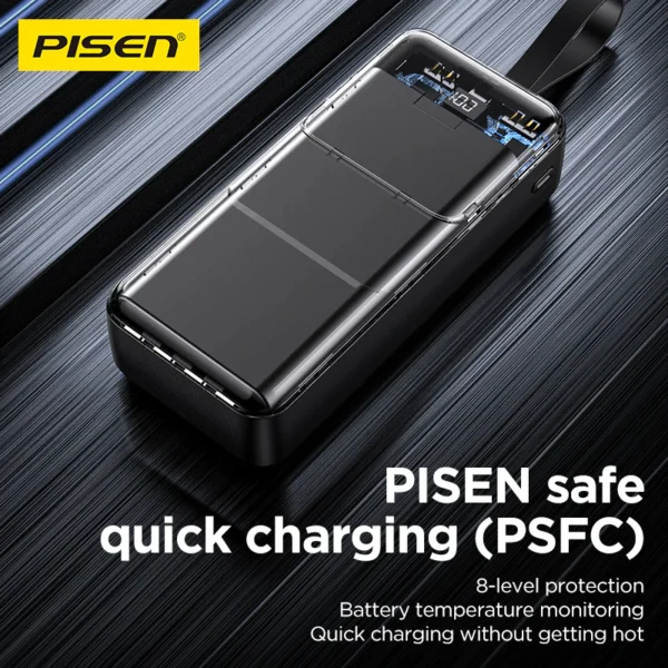 PISEN Semi Mirror 22.5W 30000mAh Power Bank TP-D040 - Image 5