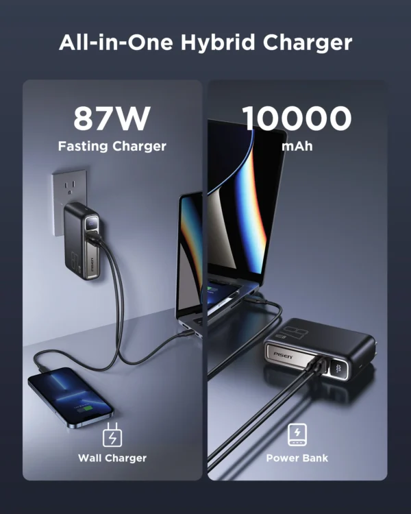 PISEN PRO 87W Power Bank GaN 10000mAh Kit TS-D319 - Image 3