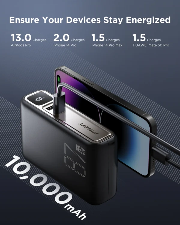 PISEN PRO 87W Power Bank GaN 10000mAh Kit TS-D319 - Image 5