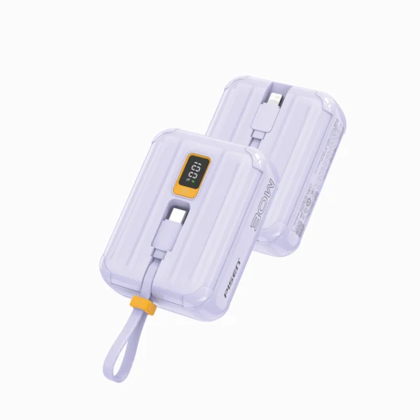PISEN QUICK 30W Mini power bank with screen & cables 10000mAh TS-D364 - Image 8