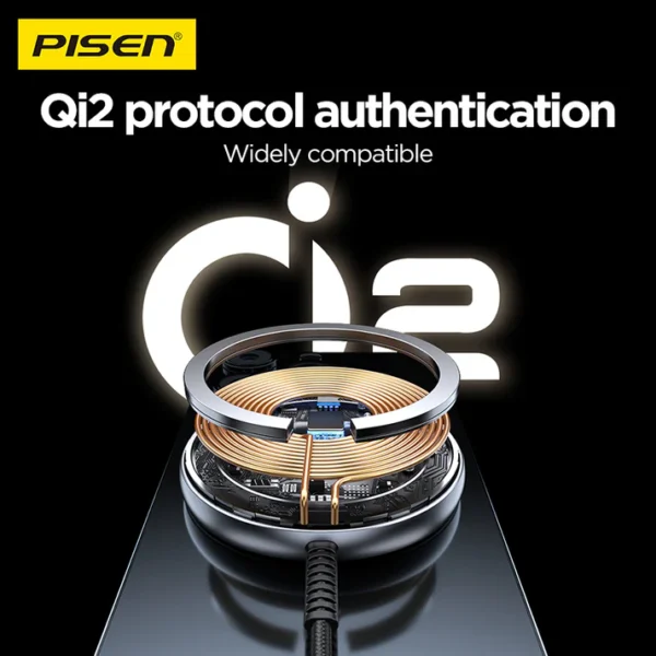 PISEN Qi2 Magnetic Desktop Charging Pad Base TP-C56 - Image 3