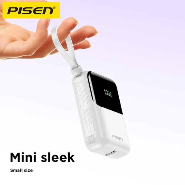 PISEN Sunny Power 22.5W With Two build-in Cables 10000mAh Mini Power Bank TP-D096 - Image 2