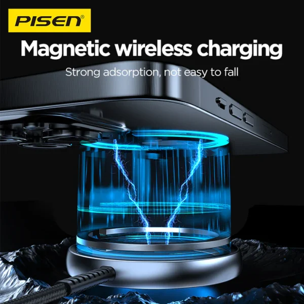 PISEN Qi2 Magnetic Desktop Charging Pad Base TP-C56 - Image 4