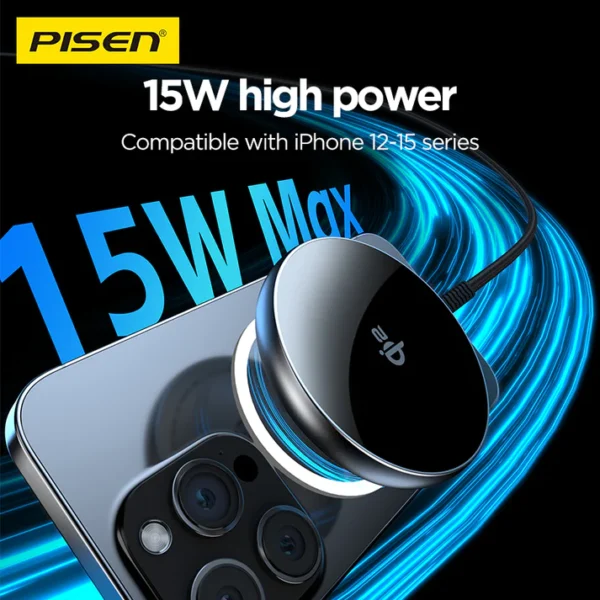 PISEN Qi2 Magnetic Desktop Charging Pad Base TP-C56 - Image 5