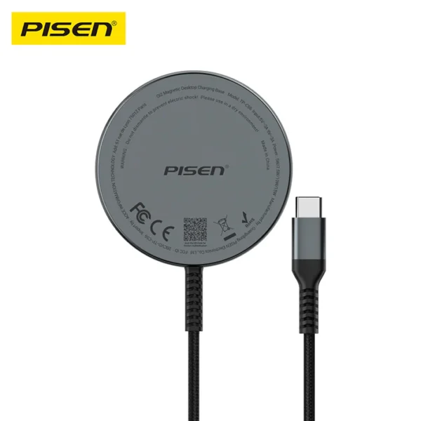 PISEN Qi2 Magnetic Desktop Charging Pad Base TP-C56 - Image 7