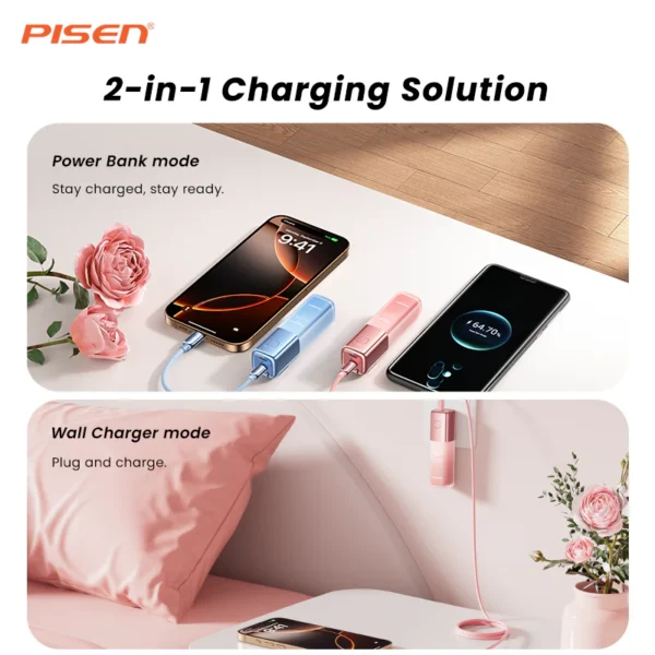 PISEN Power GlamVolt 5000mAh 30W Fast Charging Power Bank TS-D327 - Image 7